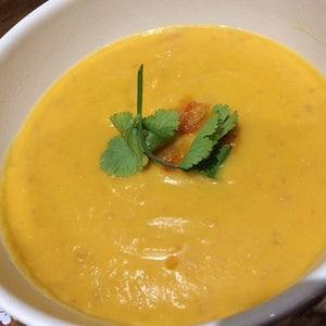 Butternut Squash Soup with Coconut Milk and Sambal